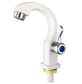 Кран BRIMIX на одну воду, металлокерамика белый